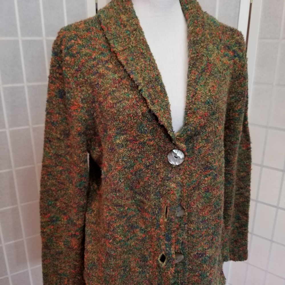 Windi River BoHo 4 button soft cardi jacket XL